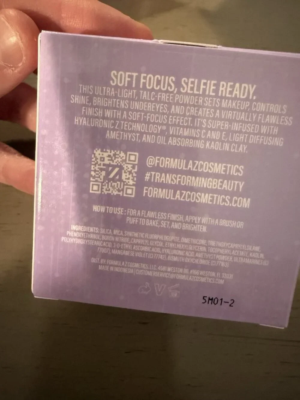 Formula Z Cyber Blur Setting Powder Lavender Full Size NIB Vegan Makeup Blurring